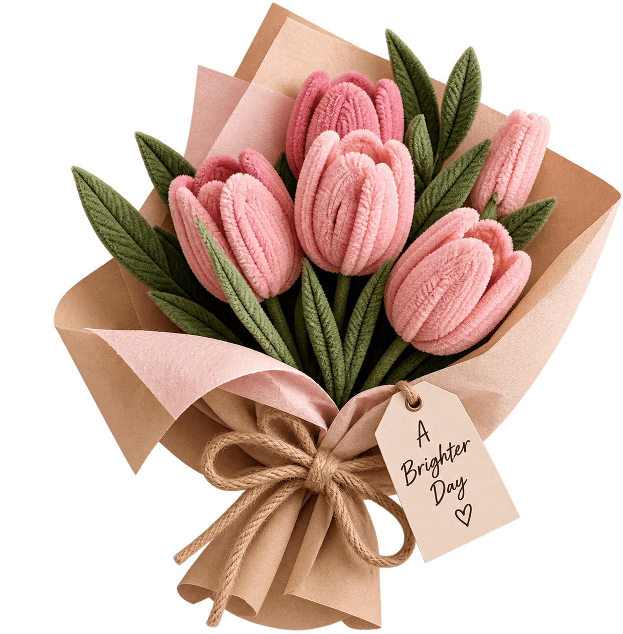 Handmade Pipe Cleaner Tulip Bouquet